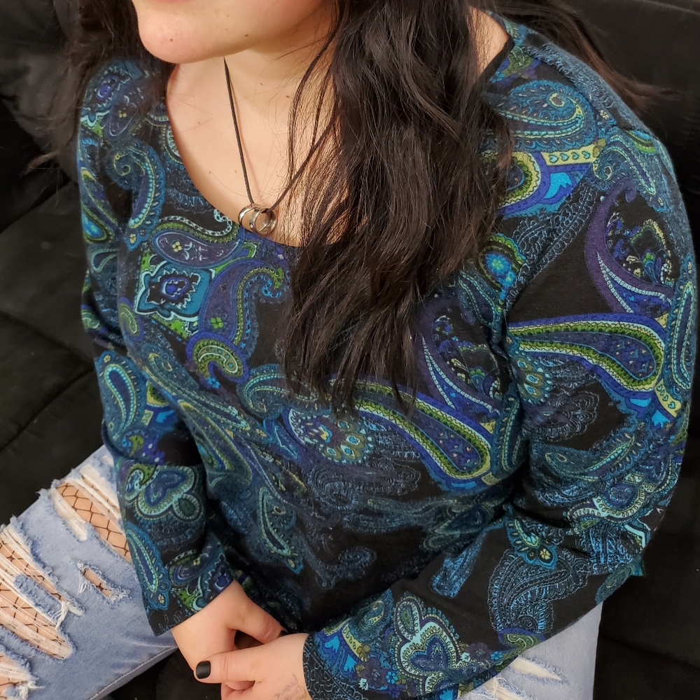 Dark Paisley Blouse